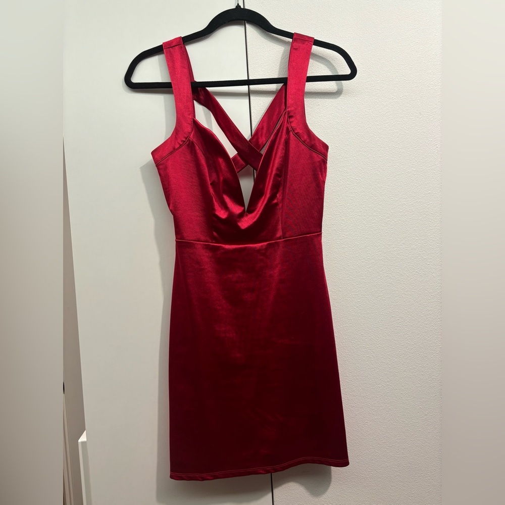 Short red dress